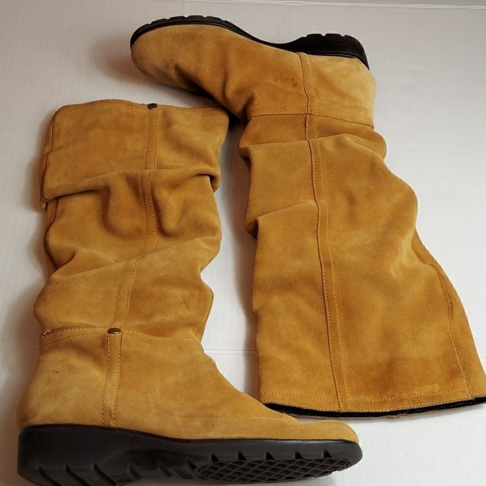 Aerosoles Supersonic Suede Slouch Boots Sz 7.5